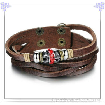 Leather Bracelet Handmade Jewelry Leather Jewelry (HR6098)